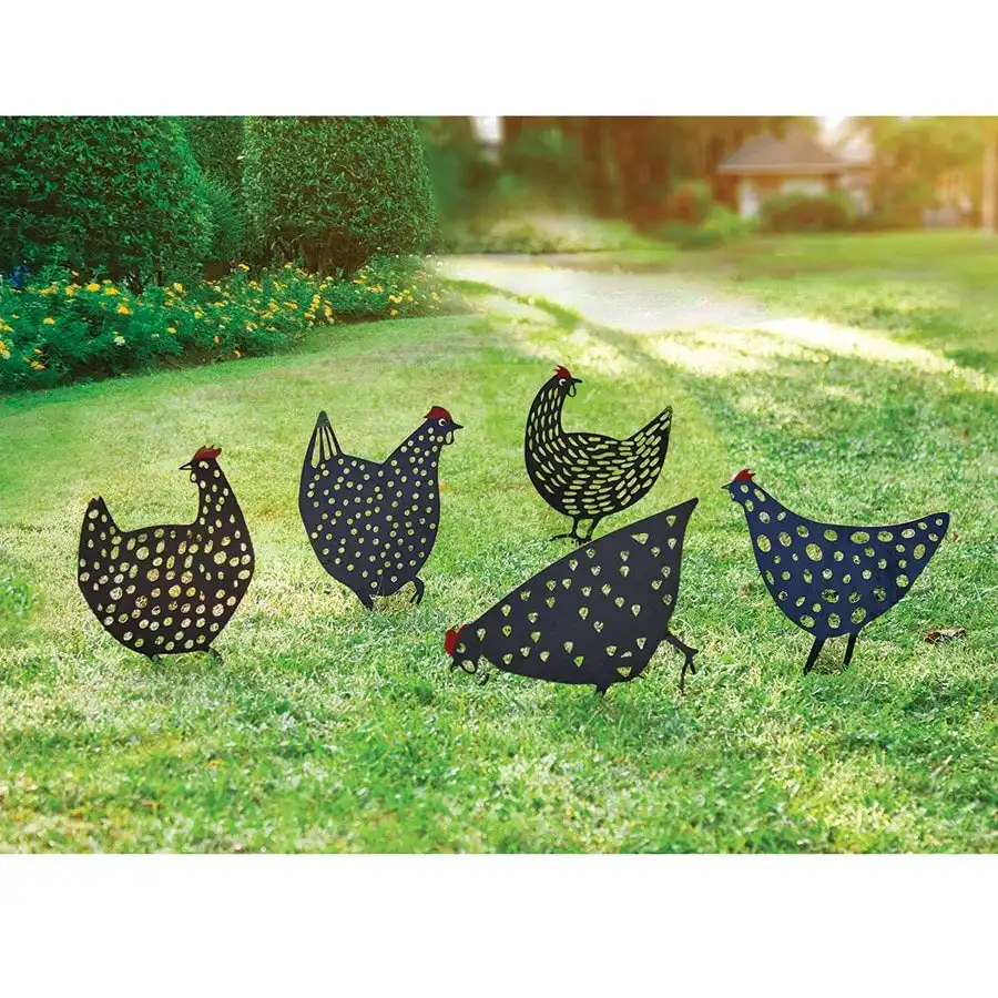 Garden Chicken Silhouettes