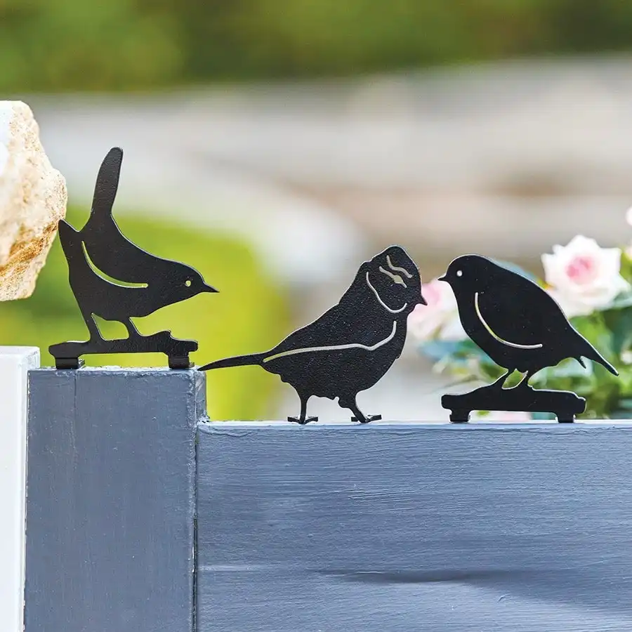 Bird Fence Toppers - Set of 3