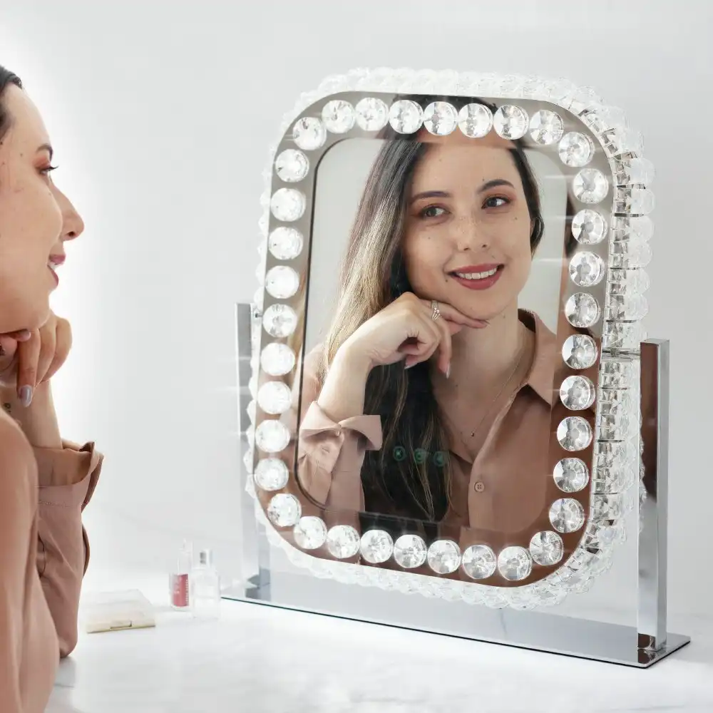 Rectangle Glam Crystal Mirror