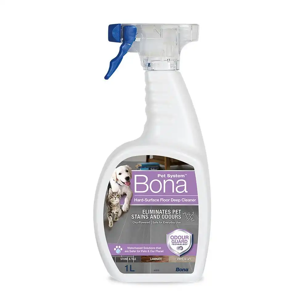 Bona Pet Care Hard-Surface Water-Based Floor Deep Cleaner Spray 1L Bottle