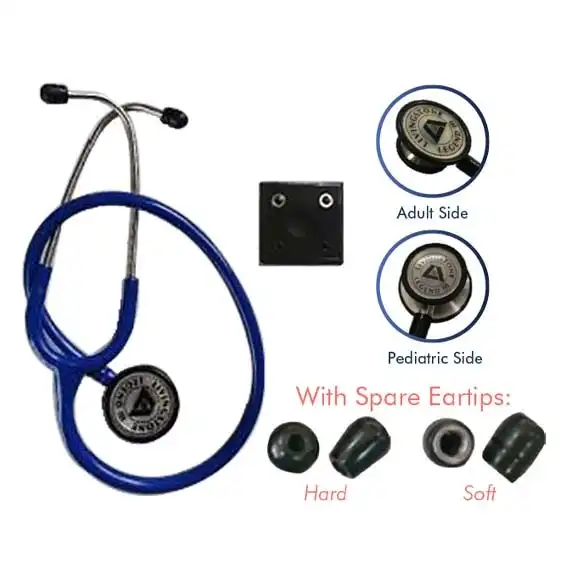 Livingstone Cardiology Legend 3 Combo-Head Adult and Paediatric Dual Head Chest Piece Stethoscope Highest Acoustic Sensitivity Blue