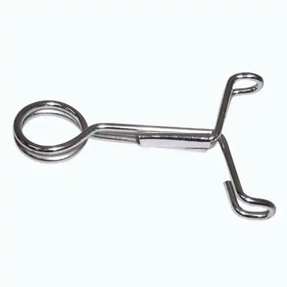 Mohr Pinch Tubing Clamp, Spring Cross Action, Nickel Plated
