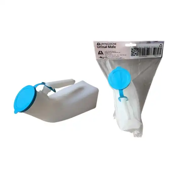 Urinal Male with Snap-On Lid 1000ml Graduated Polyethylene (HDPE)