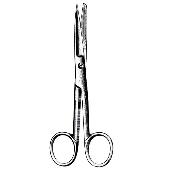 Livingstone Nurses Surgical Dissecting Scissors 15cm 57grams Sharp/Blunt Straight Stainless Steel