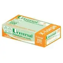 Universal Biodegradable Latex Gloves, ASTM, Low Powder, Extra Large, Cream Colour, 90/Box, 900/Carton