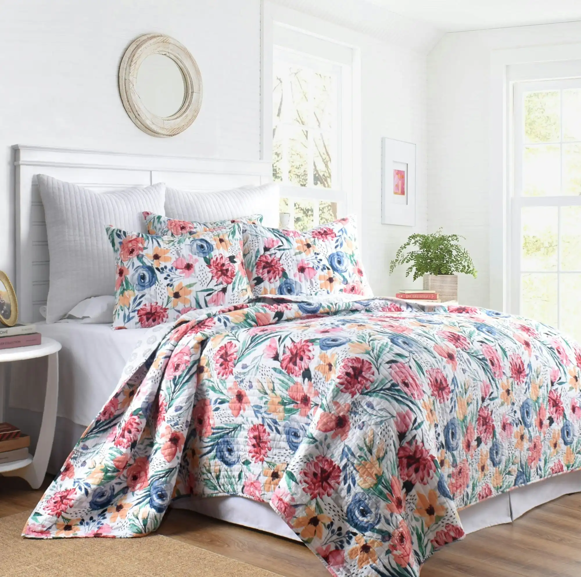 Blossom Cotton Coverlet Set by Classic Quilts