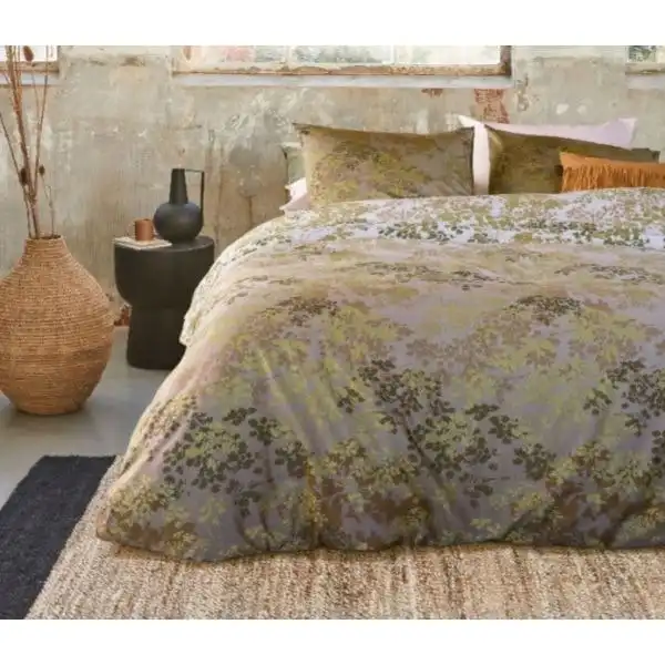 Pantalla Green Bamboo Cotton Quilt Cover Sets by Bedding House