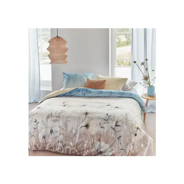 Isabelle Light Blue Cotton Sateen Quilt Cover Sets by Bedding House