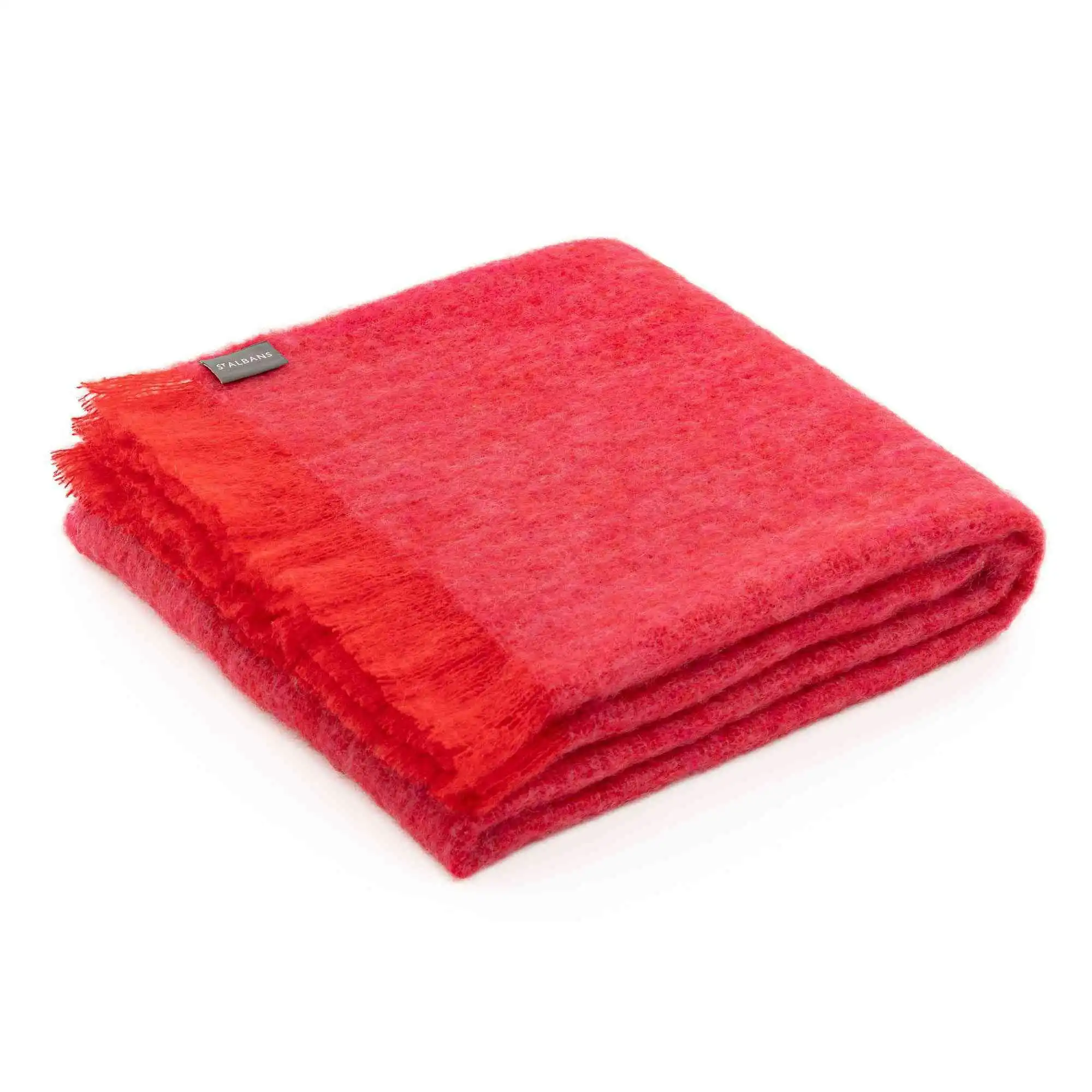 Pomegranate Mohair Throw Rug by St Albans