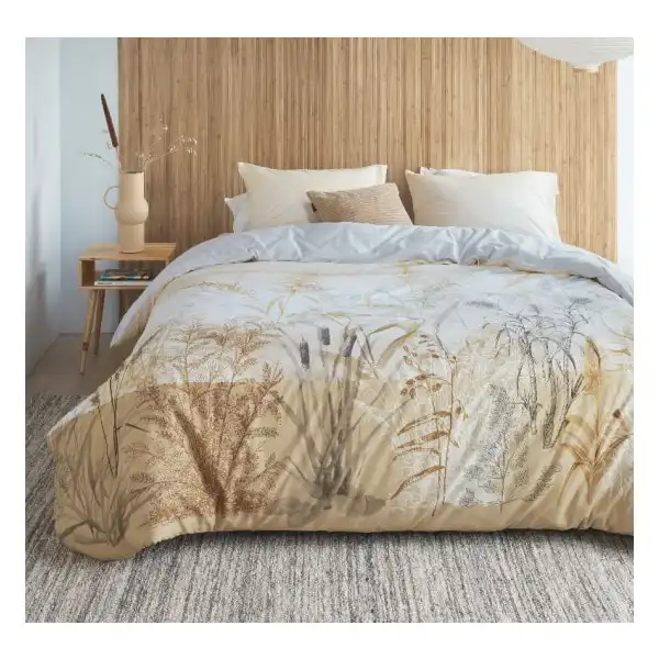 Florine Sand Cotton Percale Quilt Cover Sets by Bedding House