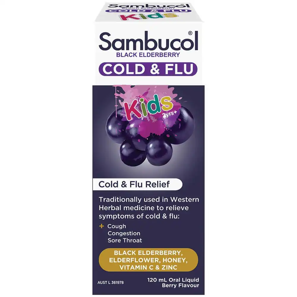 Sambucol Kids Black Elderberry Cold & Flu Relief Liquid 120ml