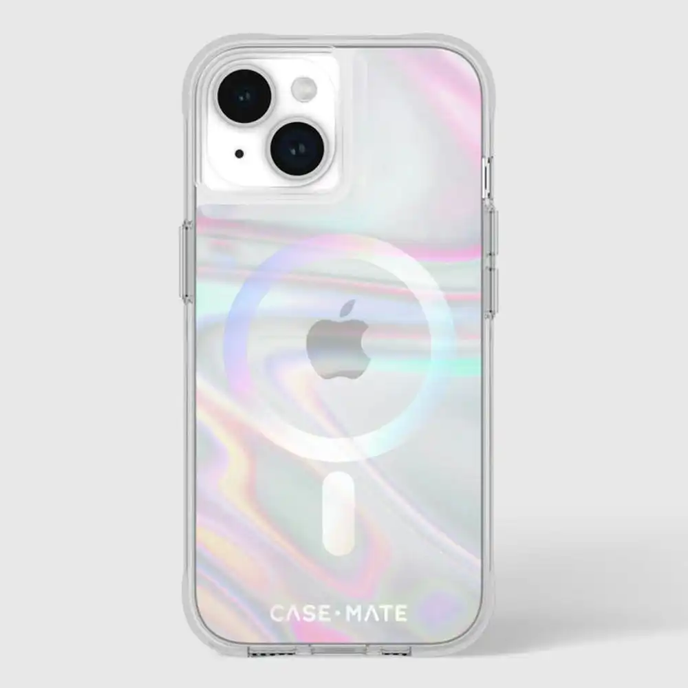 Case-Mate Soap Bubble MagSafe Case For iPhone 15, 14 & 13- Iridescent