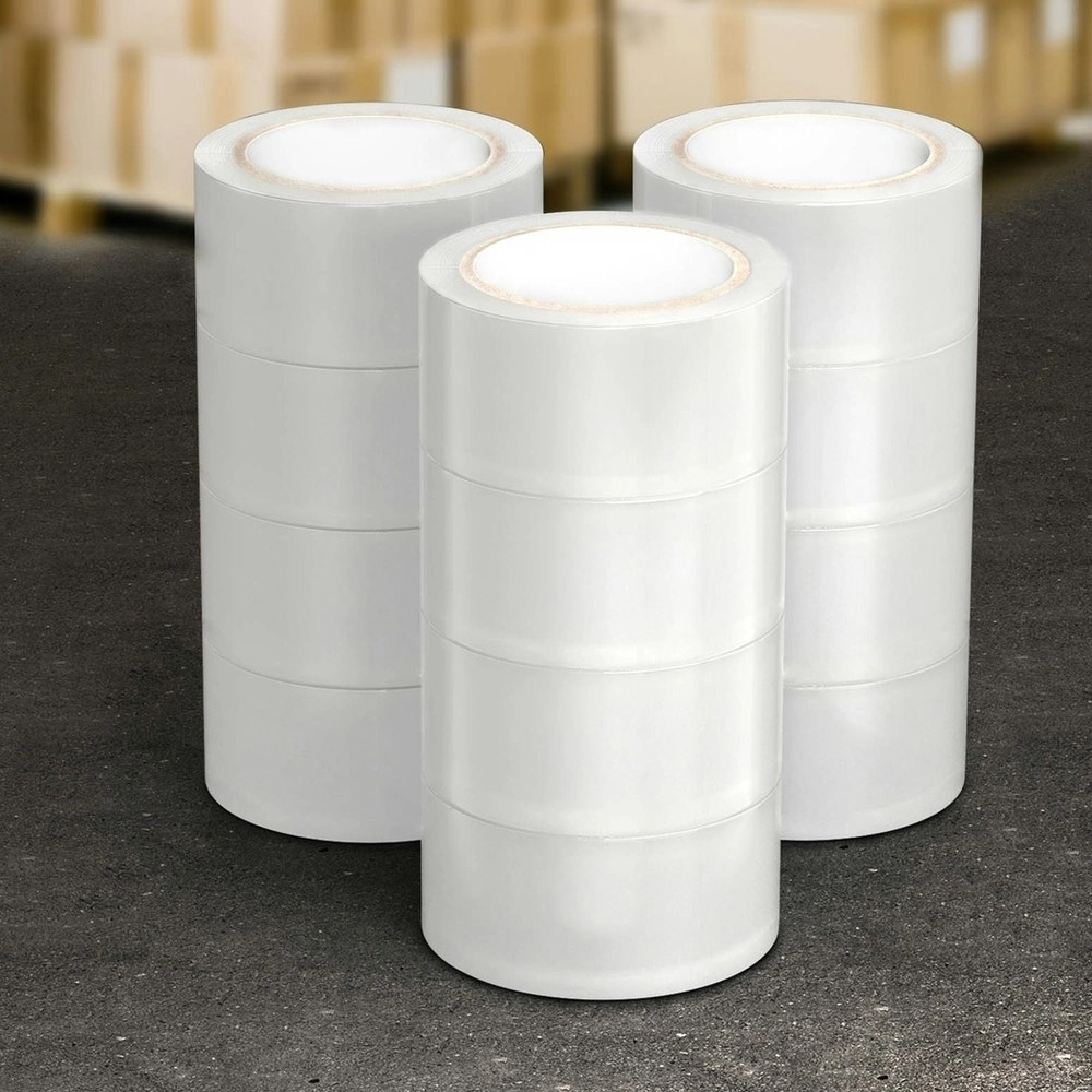 12 Rolls Packing Packaging Tape Sticky Clear Sealing Tapes Transparent 48mmx75m