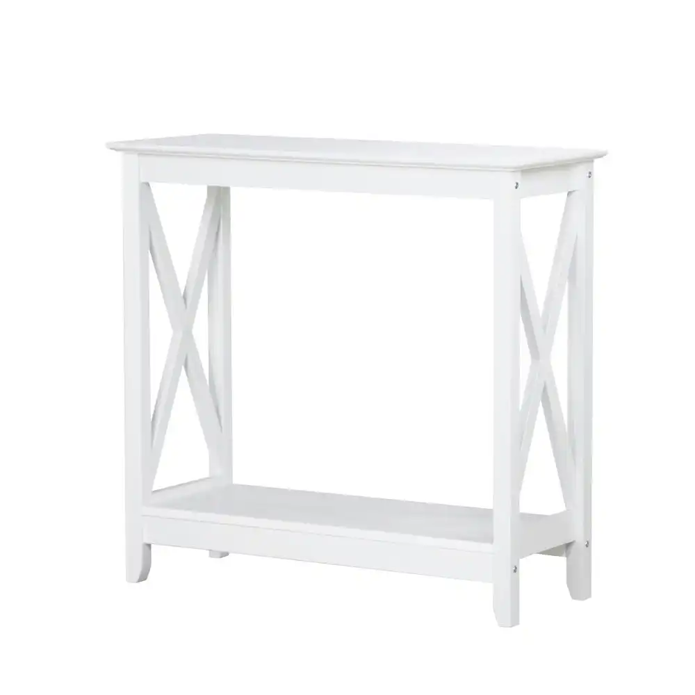 Maestro Furniture Isnelda Modern Stylish Wooden Hallway Console Hall Table Desk - White
