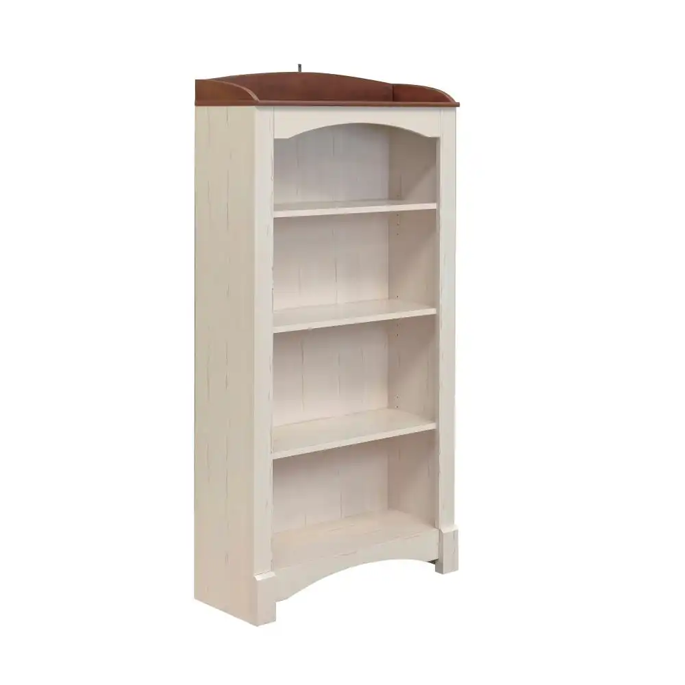 Basil Wooden 5-Tier Display Shelf Bookcase Storage Cabinet Antique White