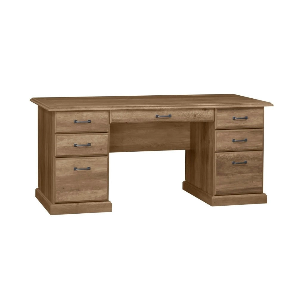 Maestro Furniture Norwich Executive Manager Study Computer Home Office Desk 160cm Rustic Oak