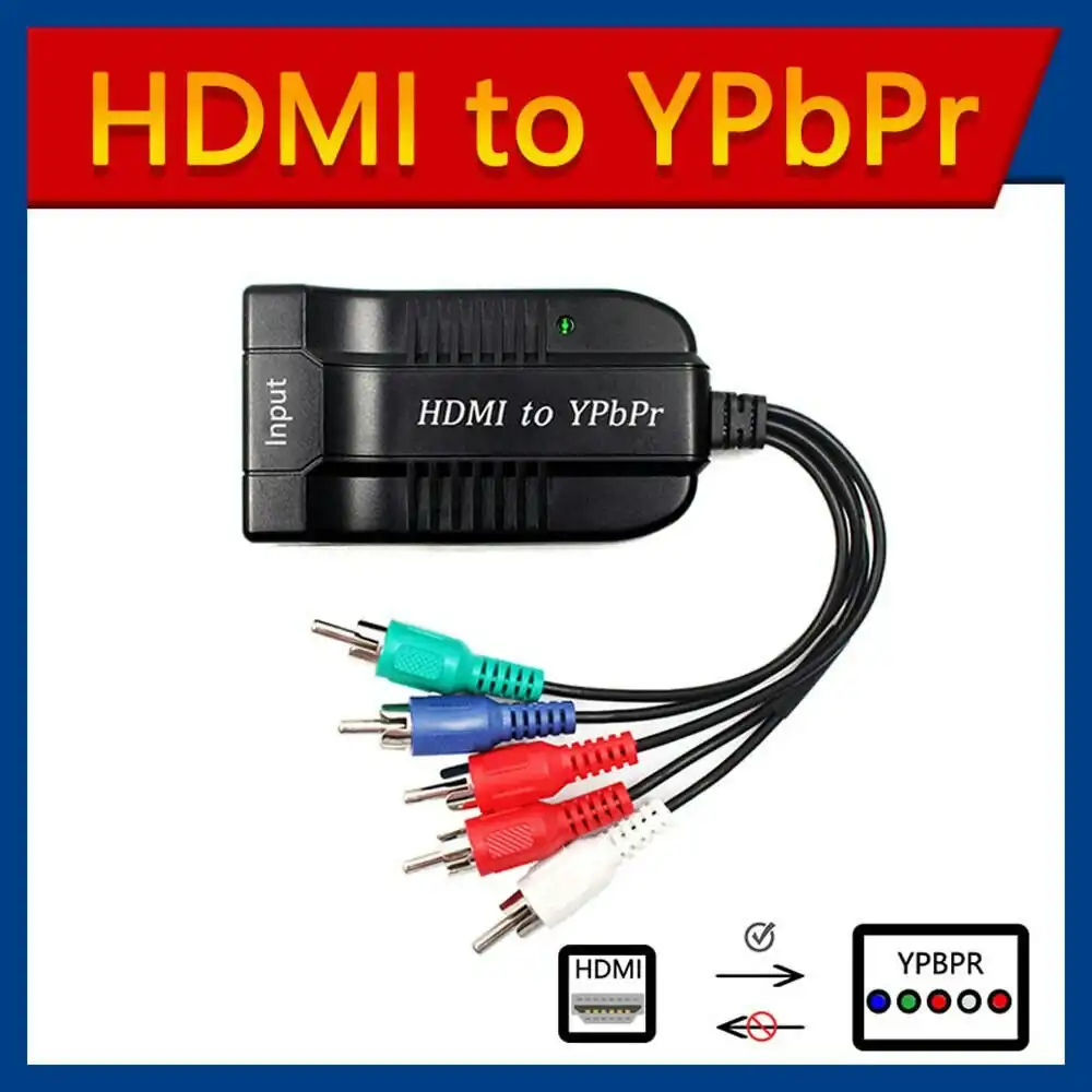 HDMI to 1080P Component Video YPbPr 5RCA RGB Converter Adapter R/L Audio Output