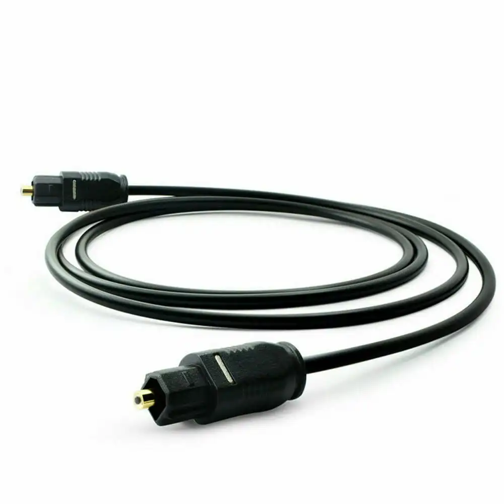 2M | Ultra-Premium Optical Fiber Digital Audio Cable Lead Cord To slink Black S/PDIF
