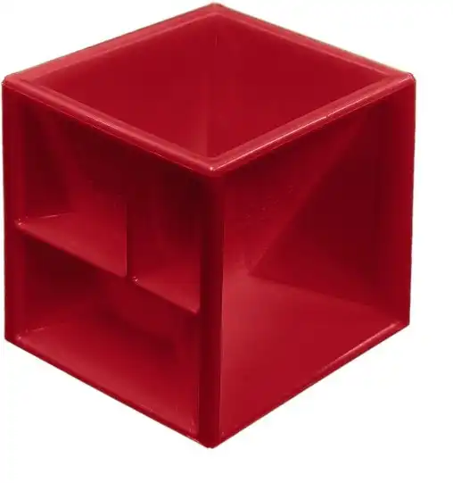 Mighty Chef 8.8cm All-in-One Kitchen Metric/Impreial Measuring Unit Cube/Cup Red