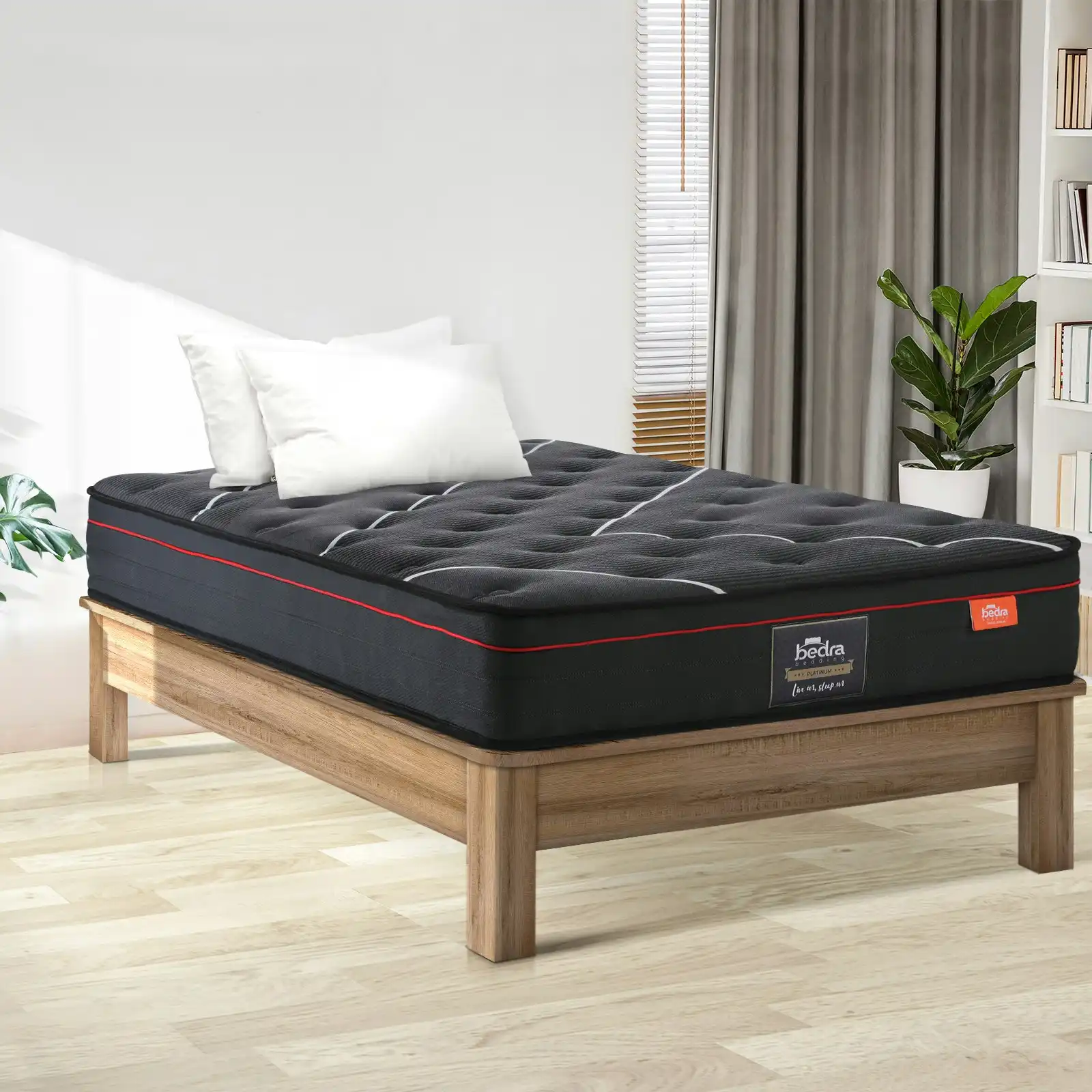 Bedra Single Mattress Tight Top Bed Cool Gel Foam Pocket Spring 22cm Medium