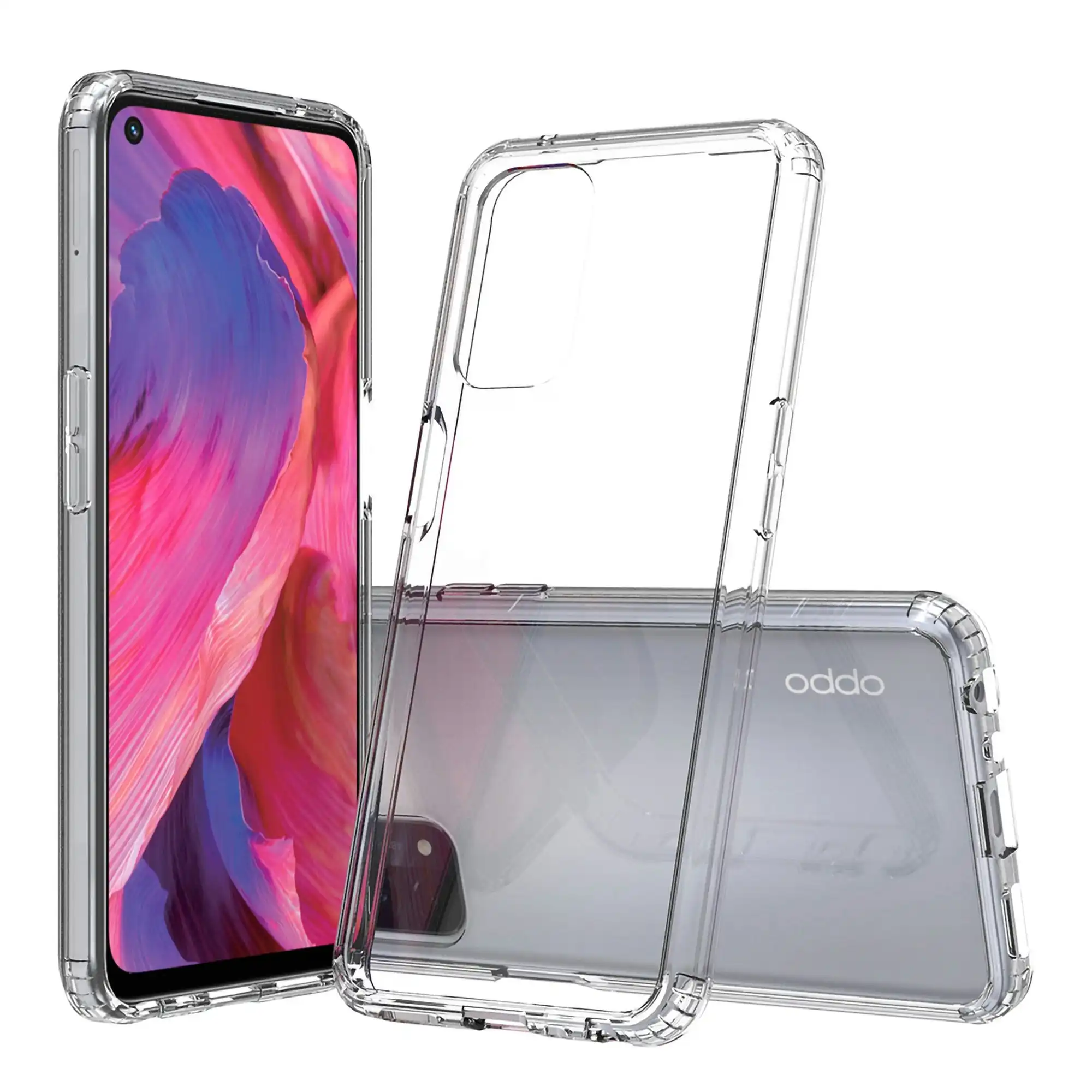 MEZON OPPO A74 5G Ultra Slim Crystal Clear Premium TPU Gel Back Case – Shock Absorption, Wireless Charging Compatible
