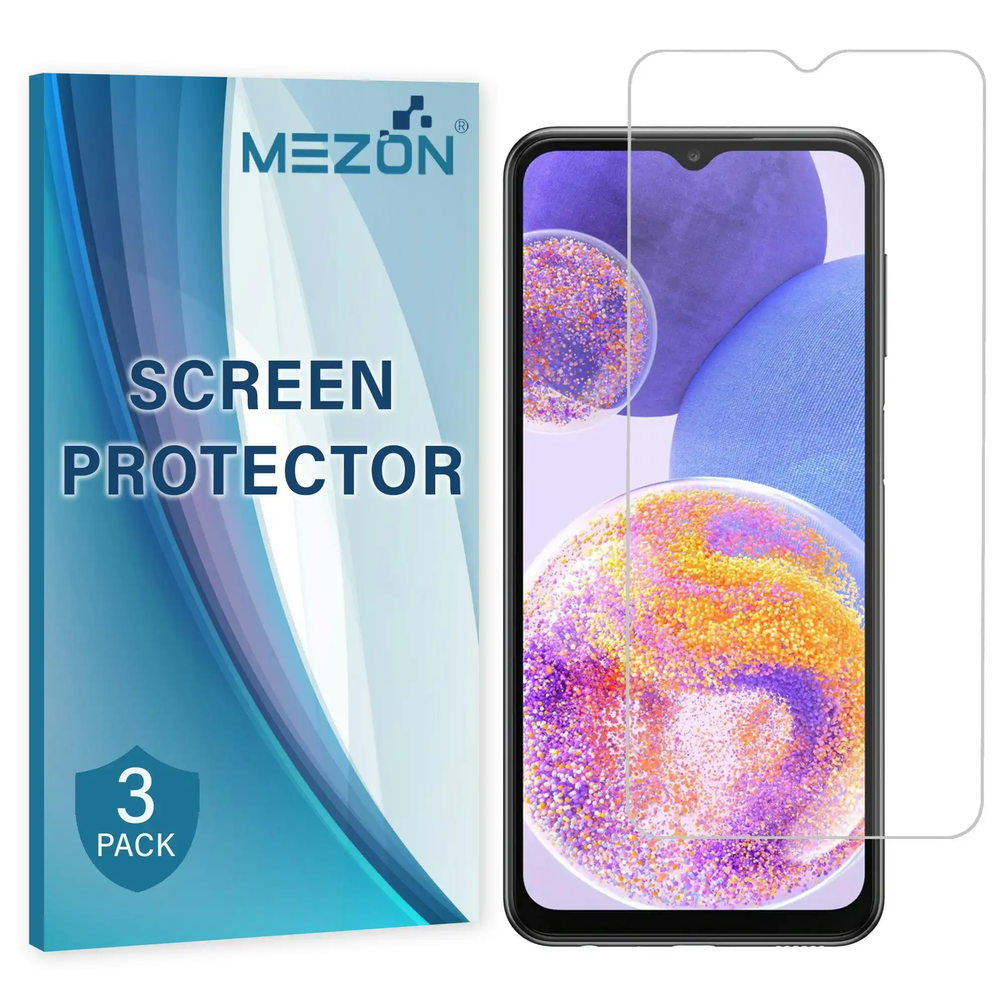 [3 Pack] MEZON Samsung Galaxy A23 Anti-Glare Matte Screen Protector Case Friendly Film (Galaxy A23, Matte)