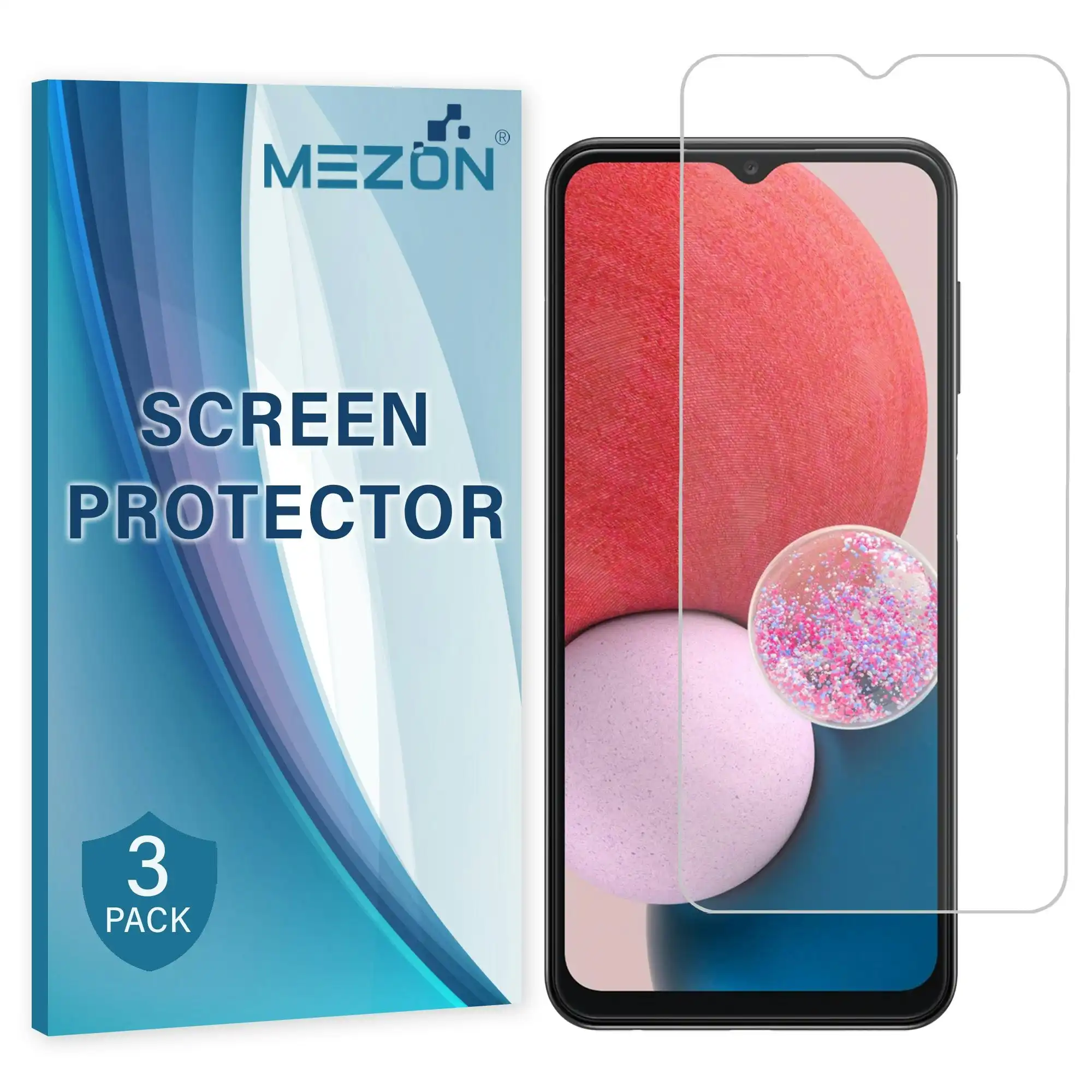 [3 Pack] MEZON Samsung Galaxy A13 Ultra Clear Screen Protector Case Friendly Film (Galaxy A13, Clear)