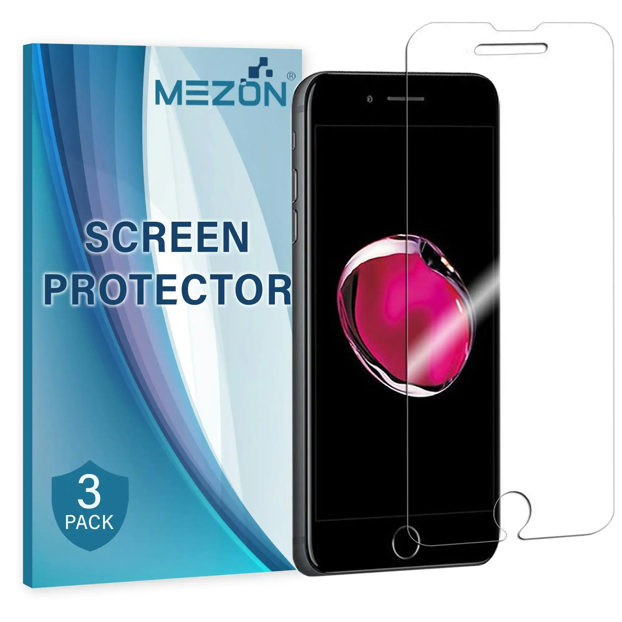 [3 Pack] MEZON Apple iPhone 7 (4.7") Anti-Glare Matte Screen Protector Case Friendly Film (iPhone 7, Matte)