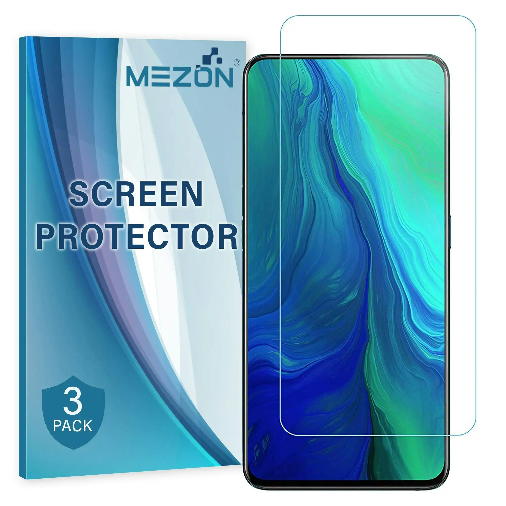 [3 Pack] MEZON OPPO Reno2 Z Anti-Glare Matte Screen Protector Case Friendly Film (Reno2 Z, Matte)
