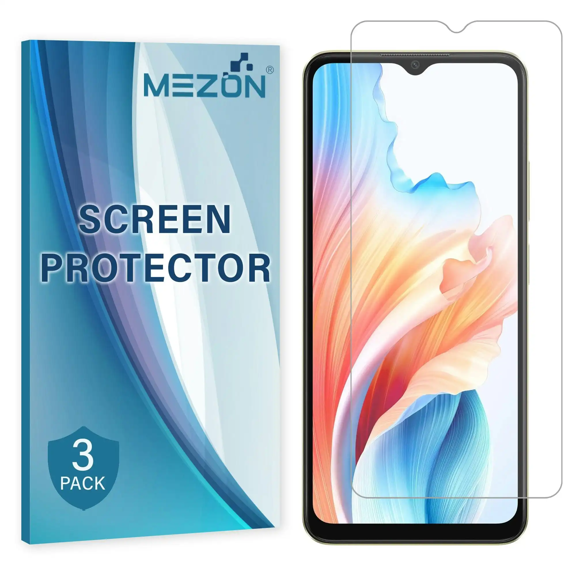 [3 Pack] MEZON OPPO A38 4G Anti-Glare Matte Screen Protector Case Friendly Film (OPPO A38 4G, Matte)