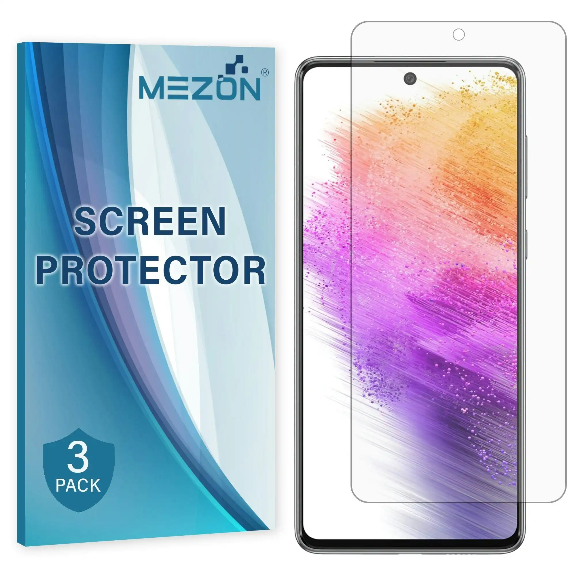 [3 Pack] MEZON Samsung Galaxy A72 Premium Hydrogel Clear Edge-to-Edge Full Coverage Screen Protector Film