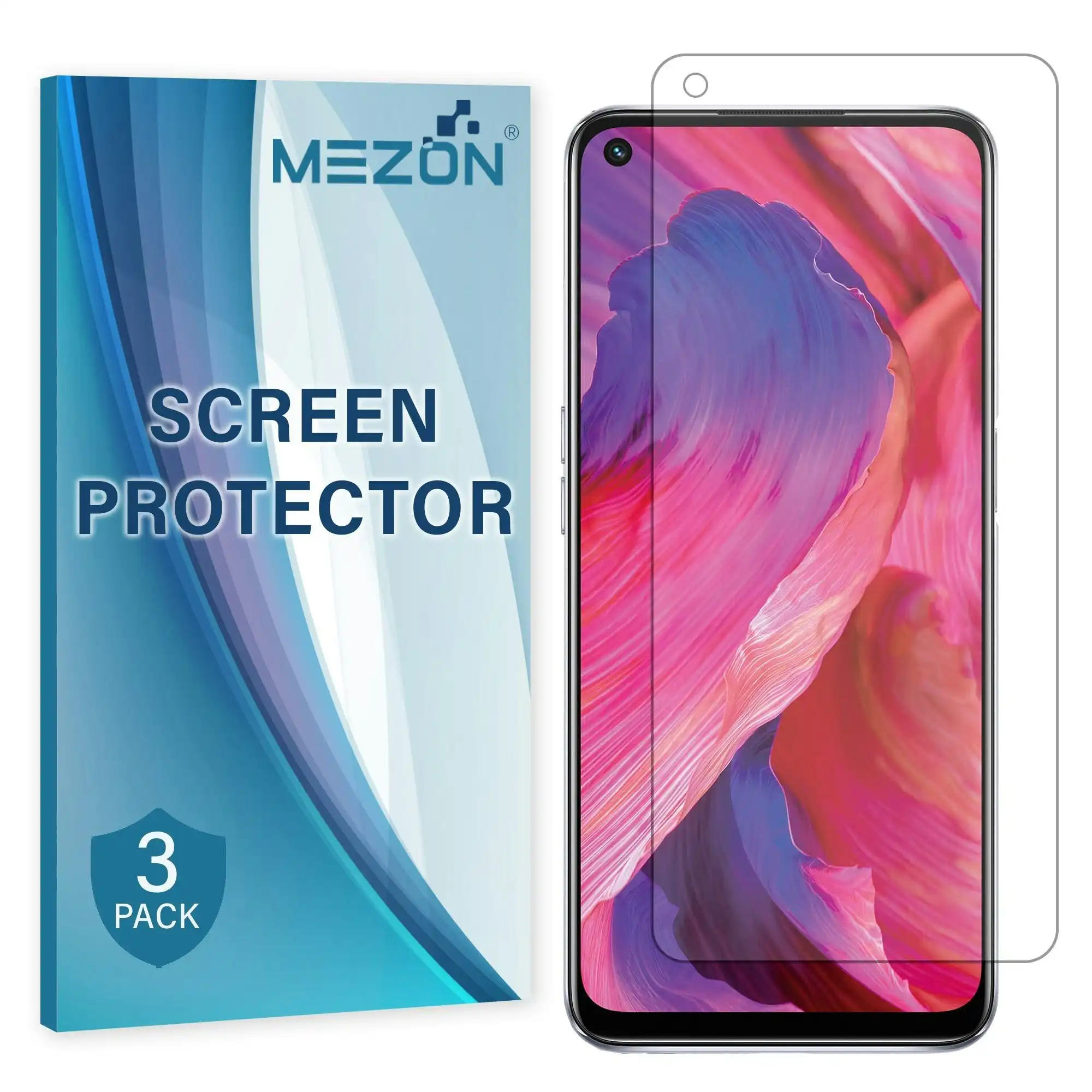 [3 Pack] MEZON OPPO A74 5G Premium Hydrogel Clear Edge-to-Edge Full Coverage Screen Protector Film