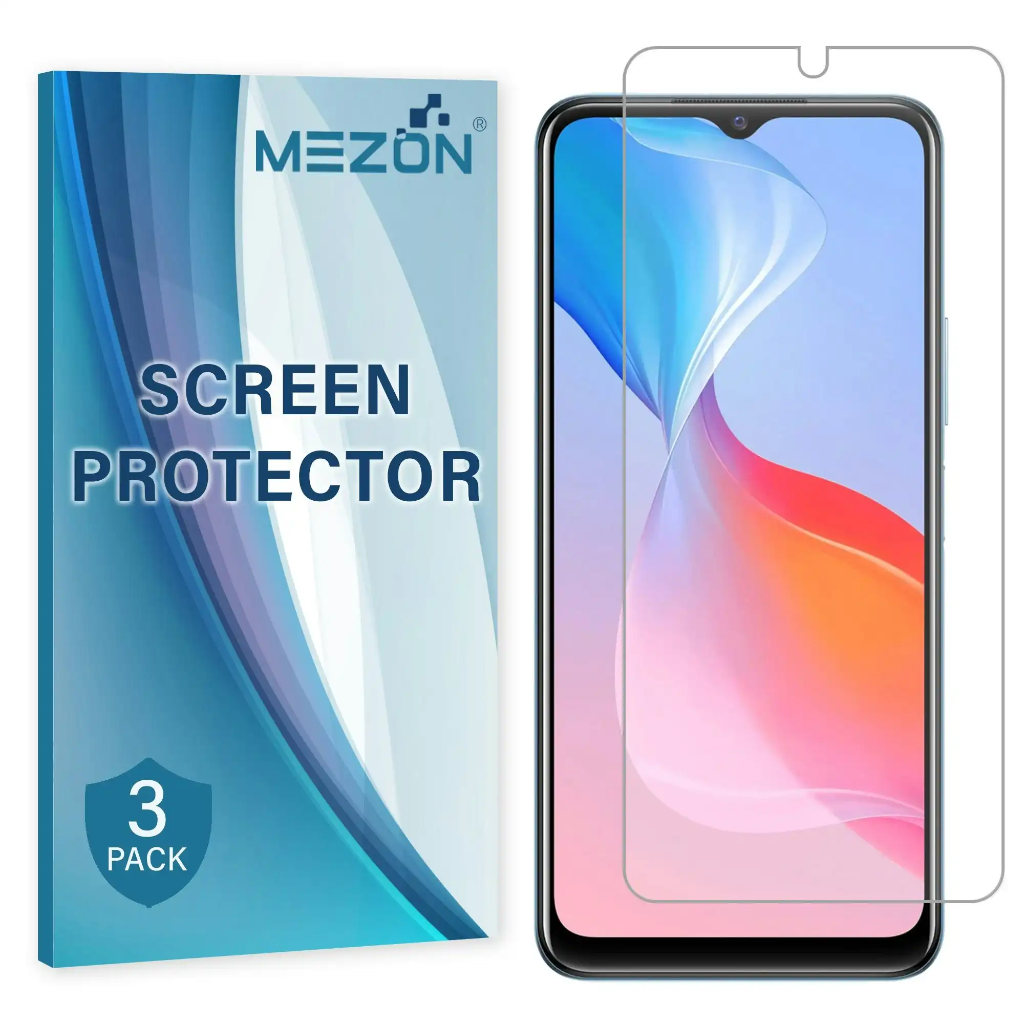 [3 Pack] MEZON Vivo Y20s Premium Hydrogel Clear Edge-to-Edge Full Coverage Screen Protector Film