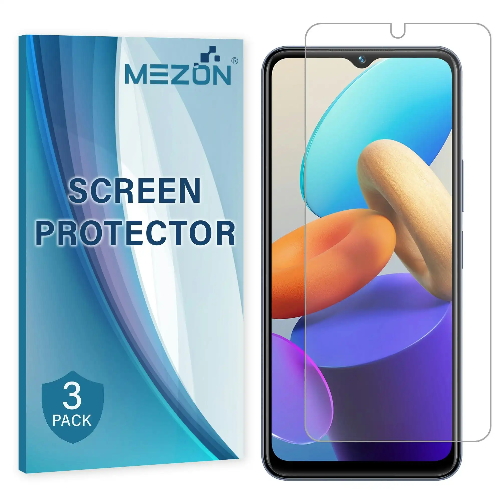 [3 Pack] MEZON Vivo Y55 5G Premium Hydrogel Clear Edge-to-Edge Full Coverage Screen Protector Film