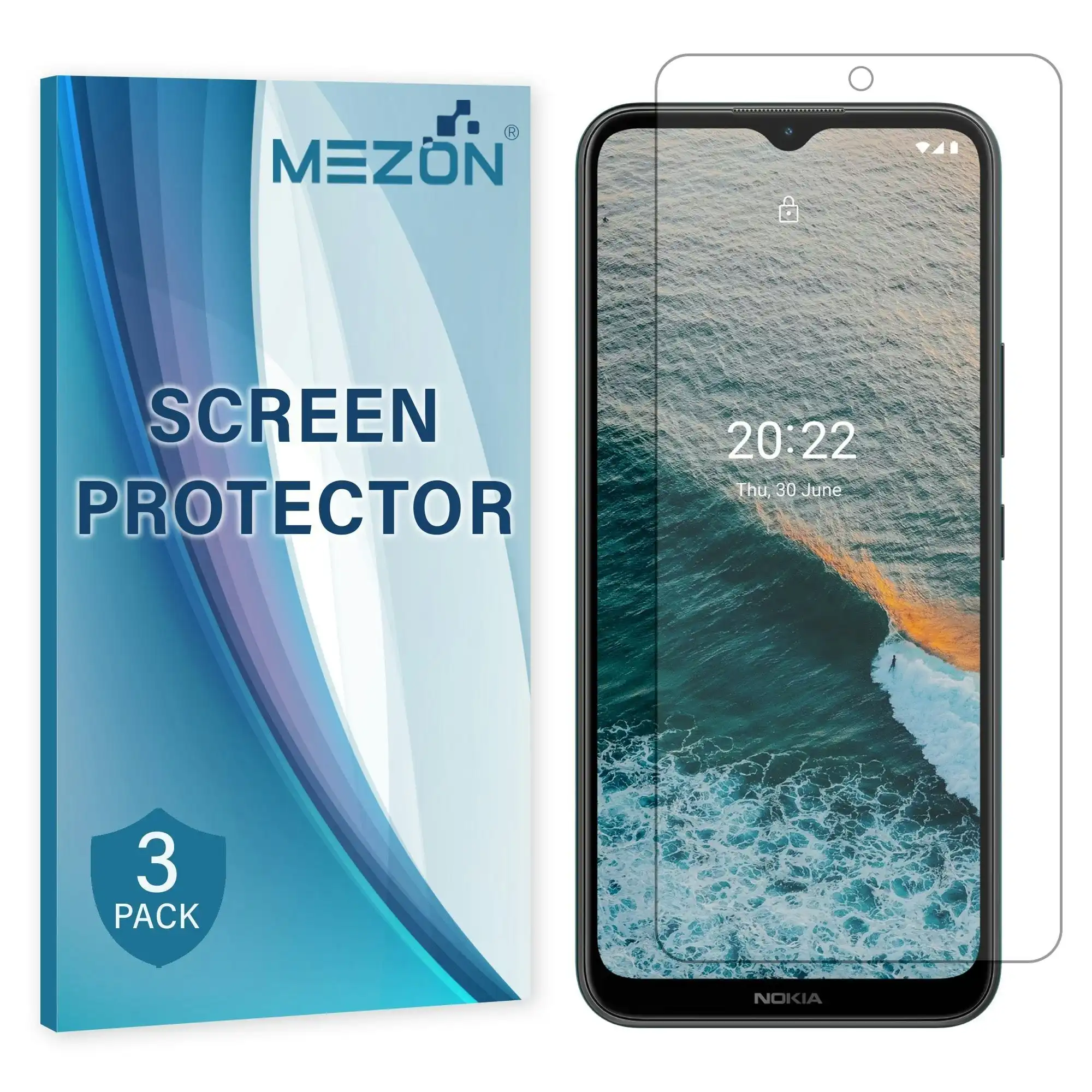 [3 Pack] MEZON Nokia G11 Plus Premium Hydrogel Clear Edge-to-Edge Full Coverage Screen Protector Film