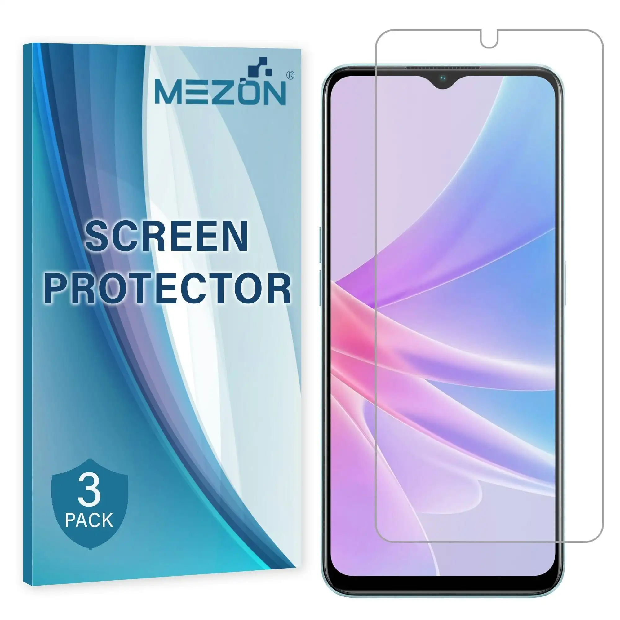 [3 Pack] MEZON OPPO A57s Premium Hydrogel Clear Edge-to-Edge Full Coverage Screen Protector Film