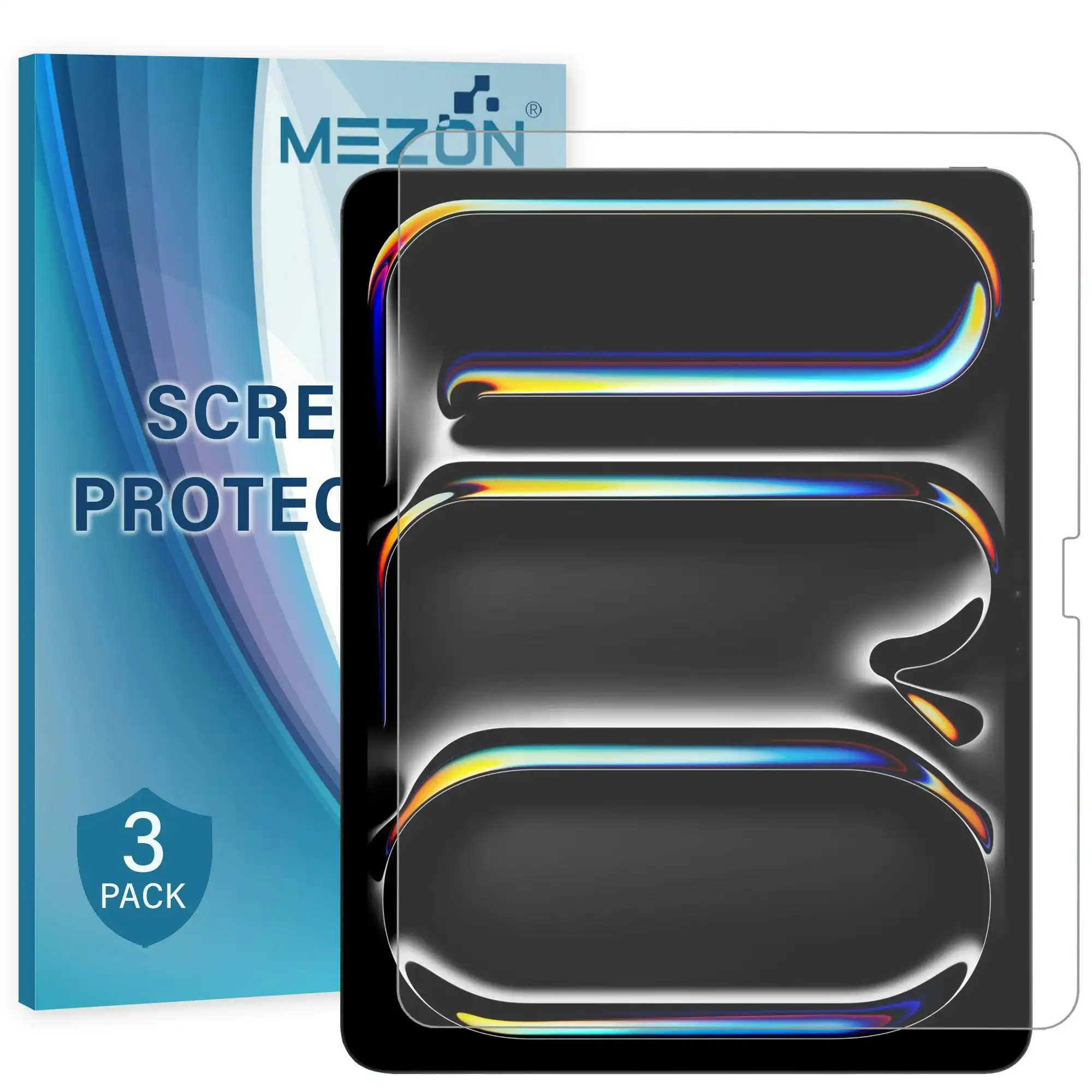 [3 Pack] MEZON Apple iPad Pro 13" (2024) M4 Anti-Glare Matte Film Screen Protector Pencil Friendly (iPad Pro 13" M4, Matte)