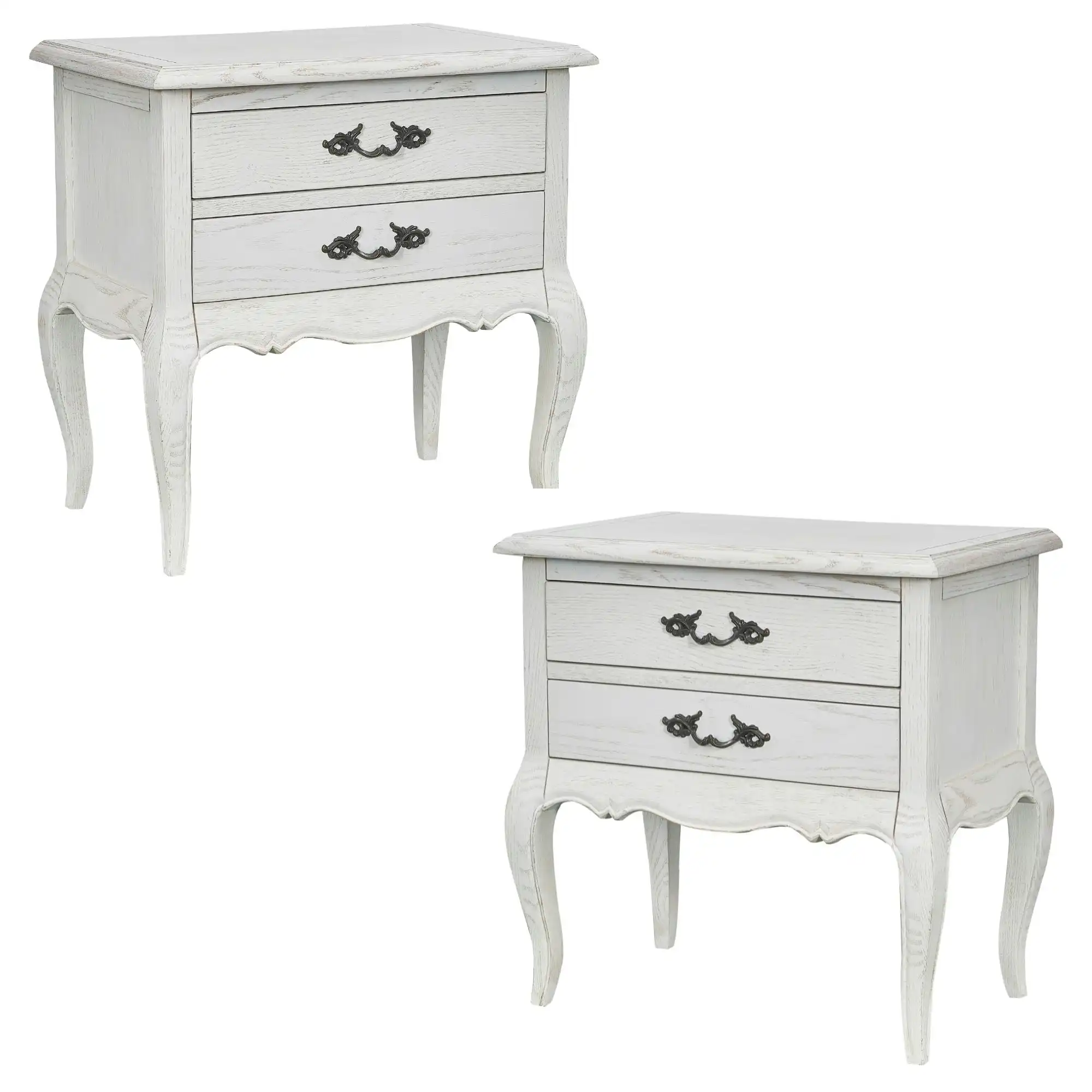 Alice 2pc Bedside Table White