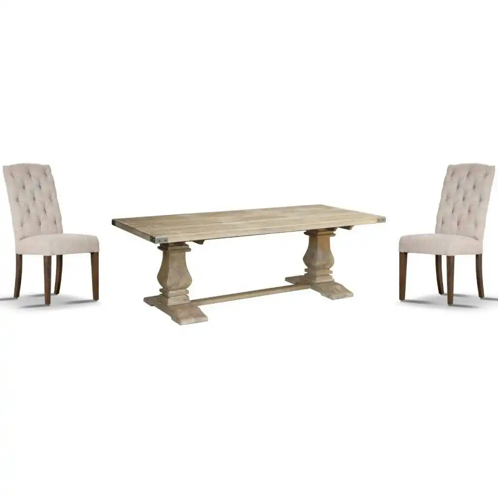 Gloriosa 9pc 230cm Dining Table Chair Set