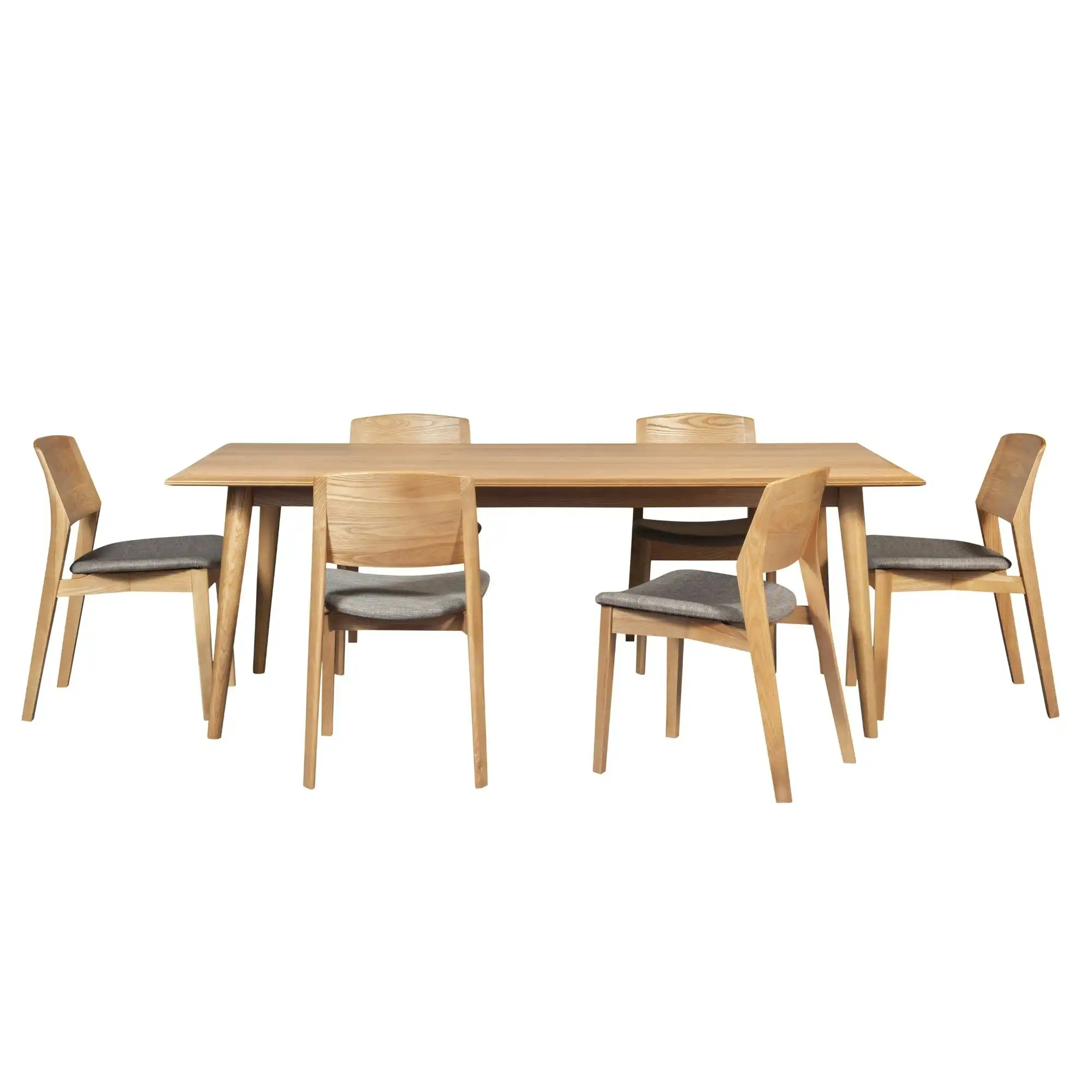 Emilio 7pc 180cm Dining Table Chair Set Oak