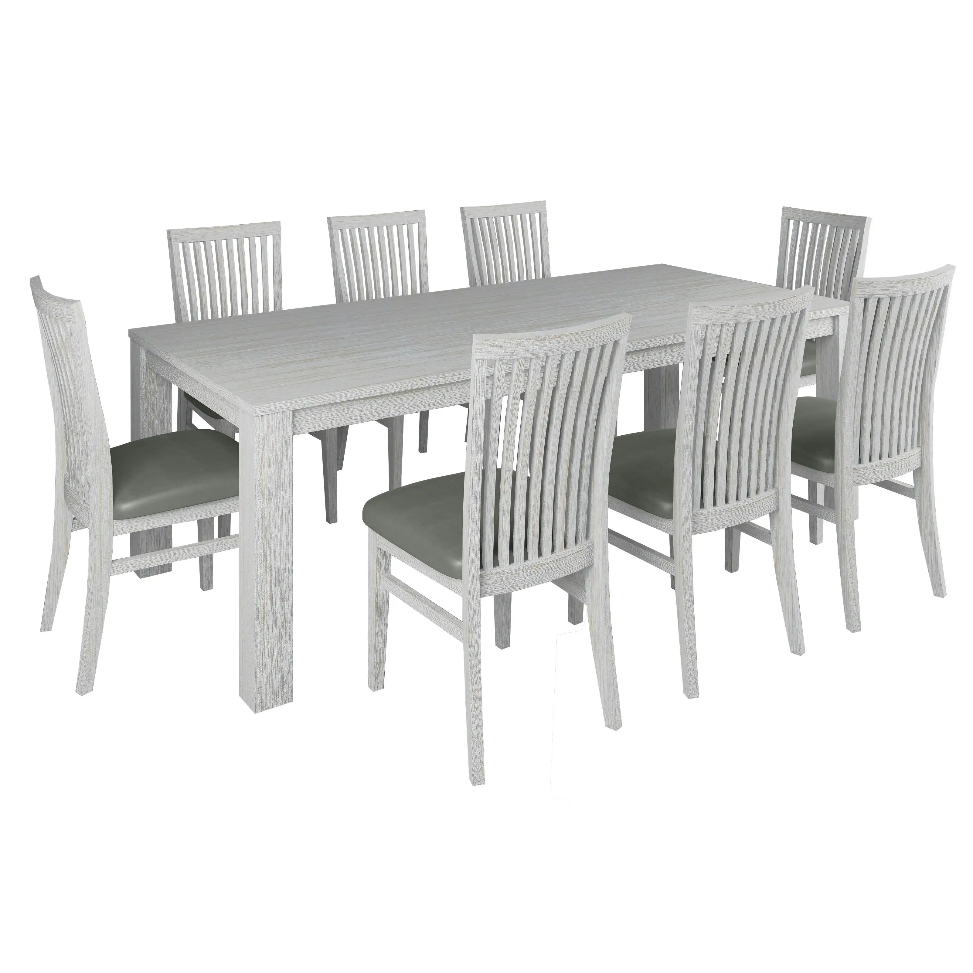 Foxglove 9pc 225cm Dining Table Chair Set