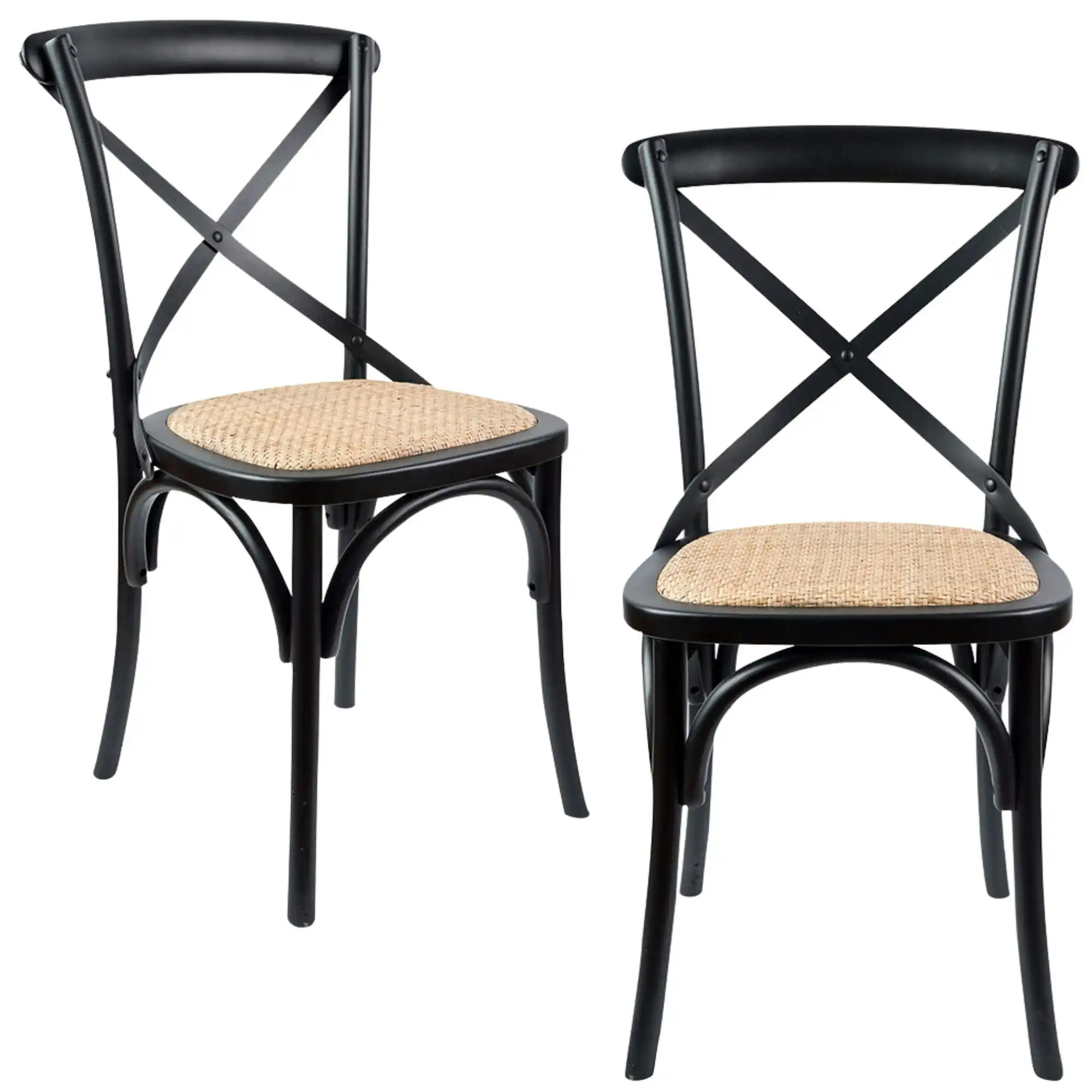 Aster 2pc Set Dining Chair Black
