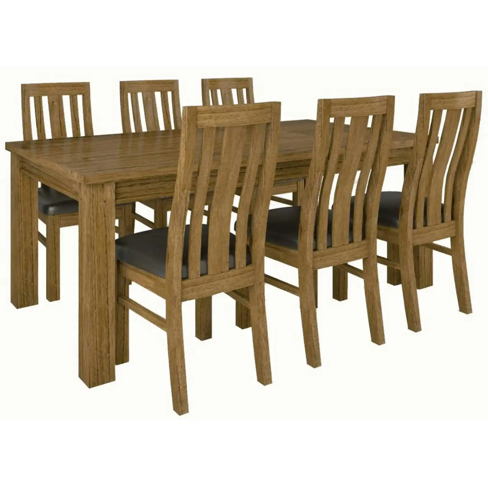 Birdsville 7pc 190cm Dining Table Chair Set