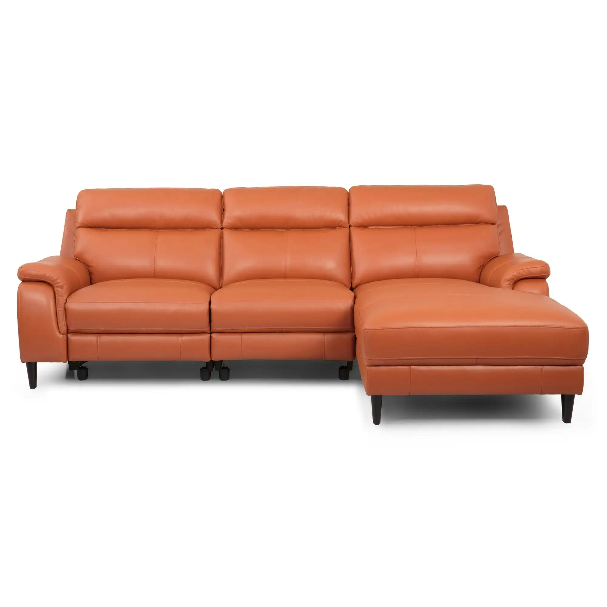 Ella 3 Seater Leather Electric Recliner Chaise Sofa