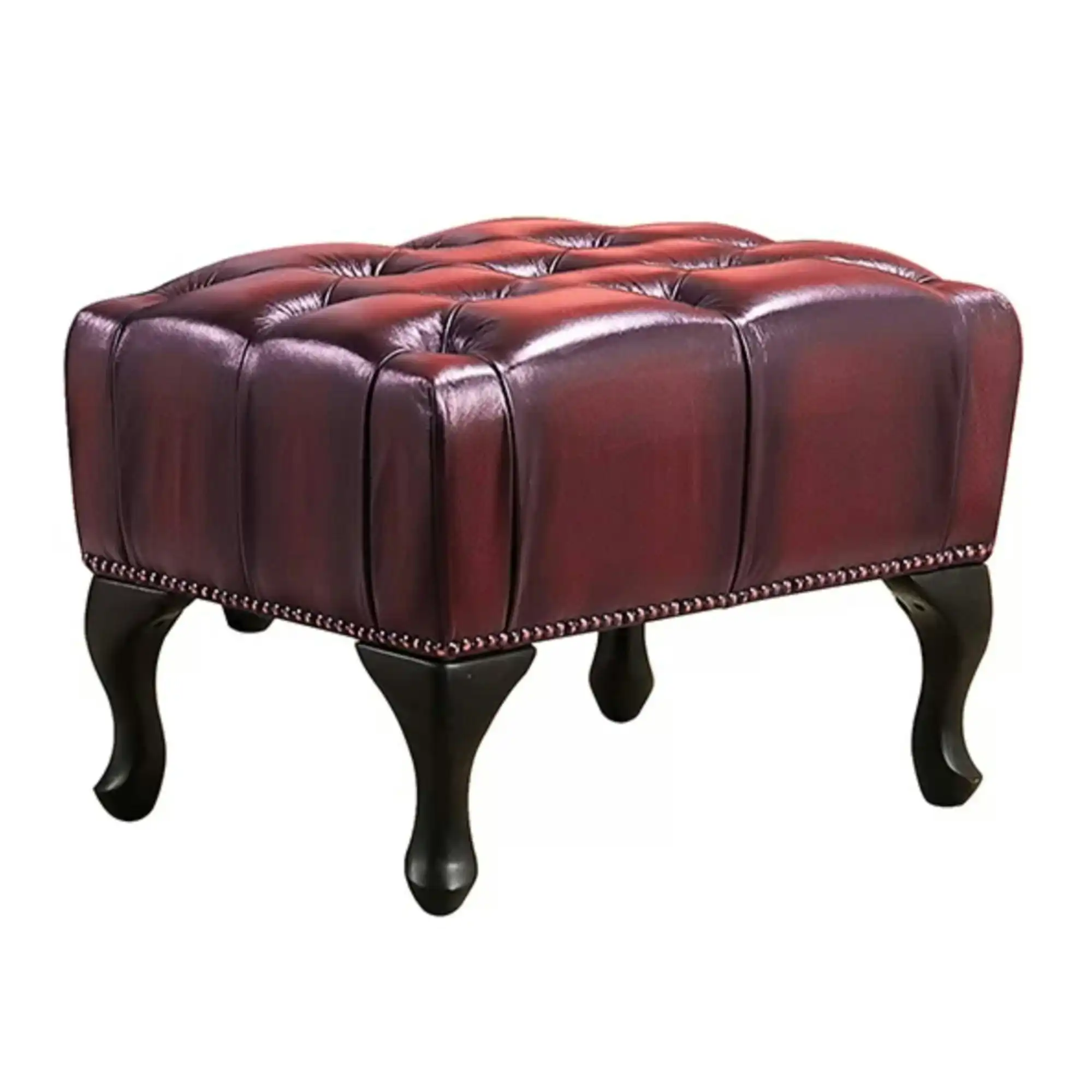 Max Chesterfield Leather Ottoman