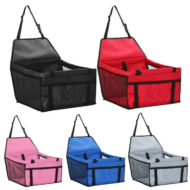Adjustable pet car safety seat, durable & safe. 5 colors.