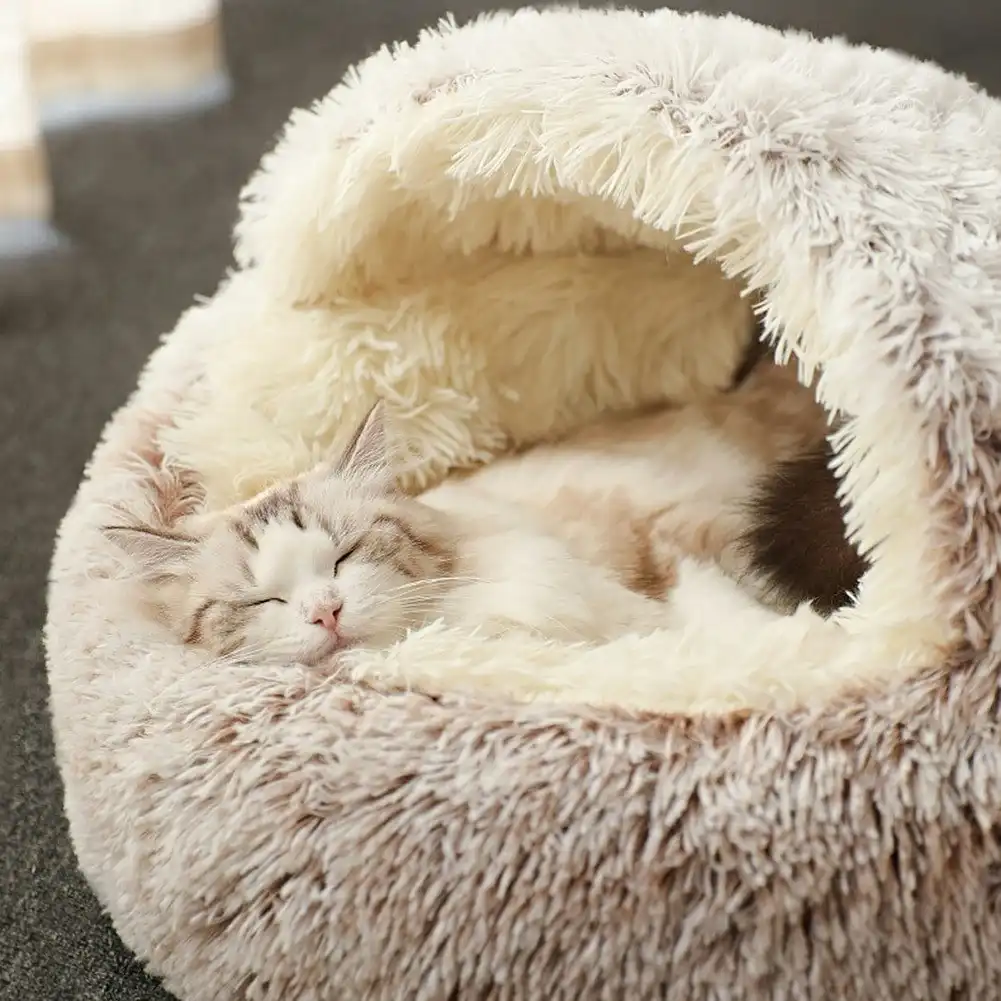 40/50cm Super Soft Cat Dog Bed Round Sleeping Cushion