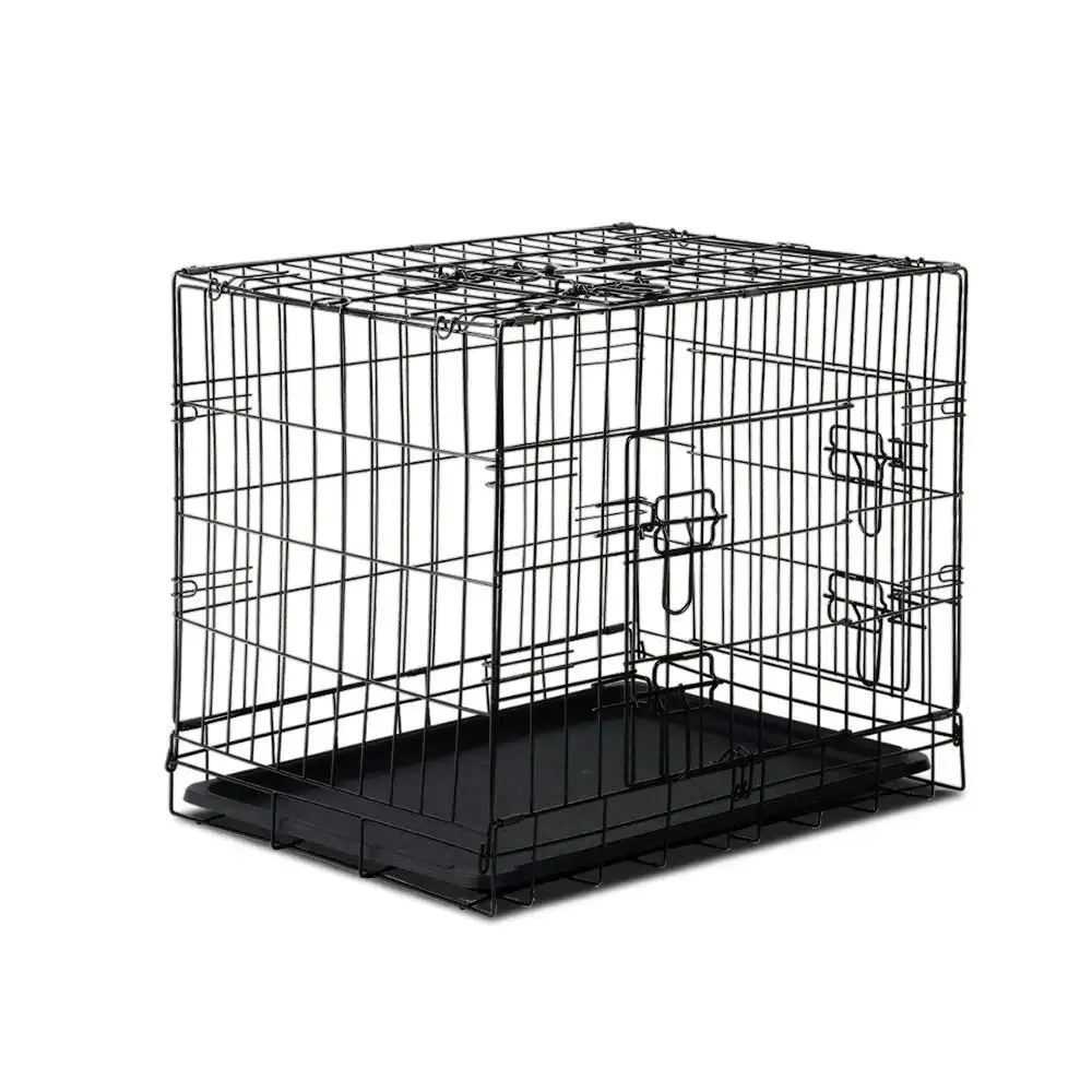 i.Pet Pet Dog or Cat Crate Cage – Black, 4 sizes S,M,L,XL