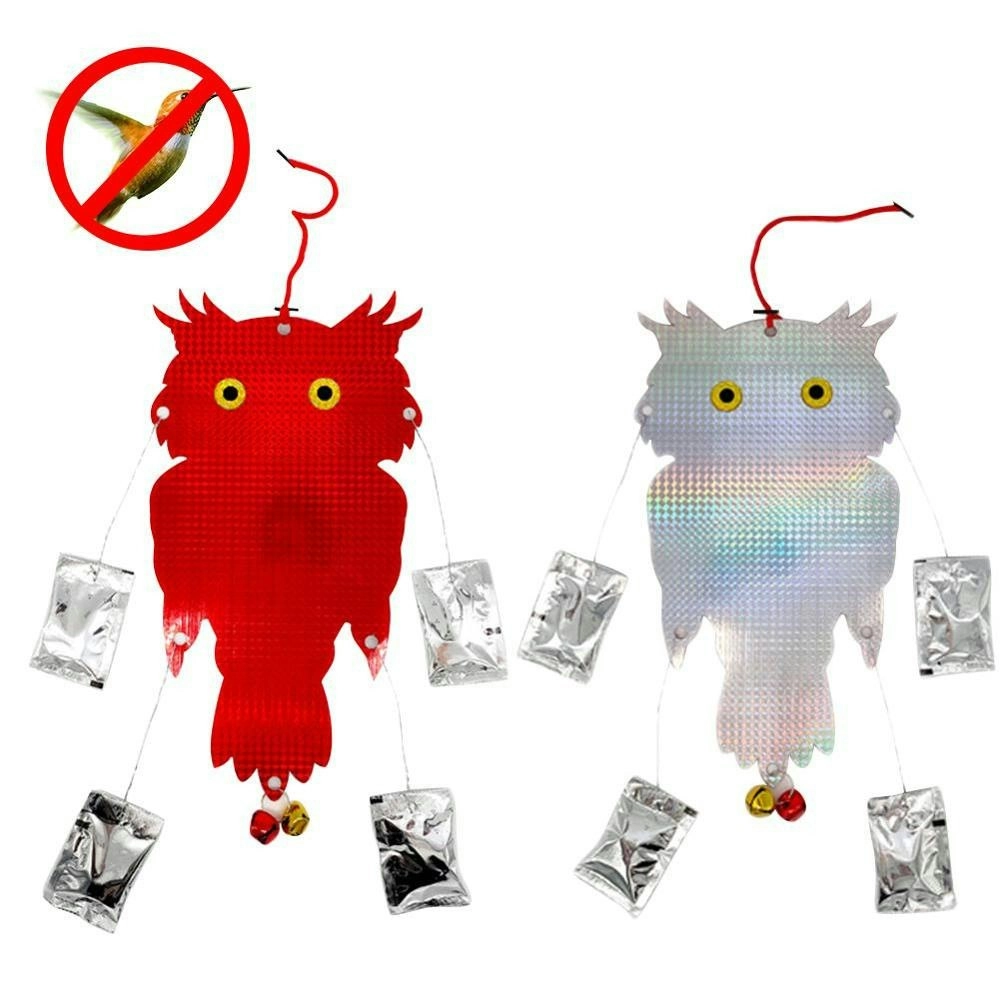 Garden Laser Reflective Simulation Owl Hanging Bird Scarer