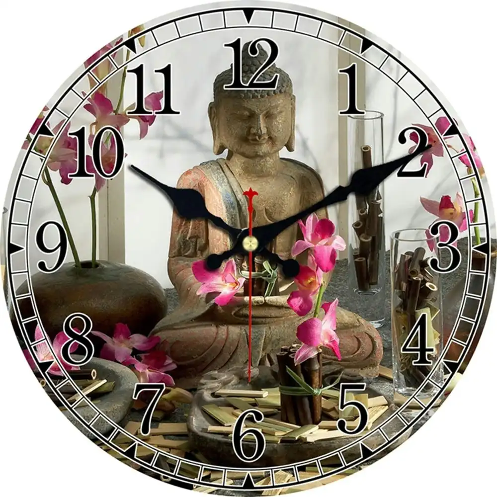 Buddha Silent Wall Clock, 2 Styles, (15/30/34/40)cm